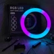 Селфи-лампа LED кольцевая 26см Voltronic MJ26 RGB + штатив - изображение 8