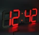 Великий настінний LED годинник, CHKOSDA, червоні цифри, 44х15 см - изображение 4