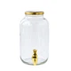 Диспенсер стеклянный 4,25л с пластиковым краном Gold (лимонадница) Glass-P. (425G) - изображение 2