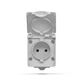 Розетка зовнішня 1-сіра BINERA IP65 (VF-BNW21-G) - зображення 4