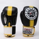Перчатки для бокса и единоборств кожаные YOKKAO YK016 Black-Yellow-White 10 унций - изображение 1