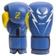 Перчатки для бокса и единоборств на липучке ZELART Champ BO-1420 Blue-Yellow-White 10 унций - изображение 1