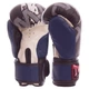 Перчатки для бокса и единоборств на липучке TWINS TW-2206 Black-Blue-White 12 унций - зображення 2