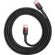 Кабель Baseus Cafule Cable Type-C to Type-C PD2.0 60W 20V 3A 1m CATKLF-G91 Black-Red - изображение 3