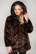 Кожушок Miorichi Ш-2001 50 Коричневий з чорним (02001-b-black50) - зображення 1