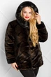 Кожушок Miorichi Ш-2001 50 Коричневий з чорним (02001-b-black50) - зображення 7