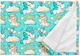 Непромокаемая пеленка Cosas Бязь 70х120 см Diaper_UnicornMint Зеленая (4822052024409) - изображение 2