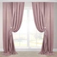 Портьеры Adagio Windows Decor однотонные Манчестер в светло-розовом цвете 150х290см (2шторы) - изображение 1