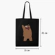 Еко сумка шопер We Bare bears Grizzly (9227-1777) 41x35 см Чорний - зображення 5
