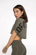 Футболка Designed for Fitness OVERSIZE CROP OLIVE XS/S - зображення 2