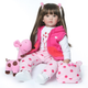 Кукла реборн NPK DOLL девочка Ким силиконовая с заколками и кроссовками 60 см - изображение 1