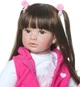 Кукла реборн NPK DOLL девочка Ким силиконовая с заколками и кроссовками 60 см - изображение 3