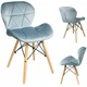Стул JUMI Scandinavian Design (велюр) blue - изображение 1