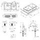 Набор MIXXUS SET-7843D-220x1.0-PVD (мойка+смеситель+диспенсер) (MX0586) - изображение 5