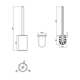 Ершик для унитаза Qtap Liberty ANT 1157-1 Золотистый (SD00040053) - изображение 2