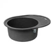 Кухонна мийка Lidz 620x500/200 GRF-13 графіт з штучного каменю (LIDZGRF13620500200) - зображення 4