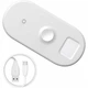 Бездротове зарядний пристрій Baseus Smart 3 в 1 (WX3IN1_C02) 18W White (Phone + Watch +Pods) - зображення 1