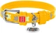 Ошейник для собак кожаный Collar WAUDOG Glamour с QR паспортом, узор "Звёздочка", светящийся/светоотражающий, XS, Ш 15 мм, Дл 27-36 см (35858) - изображение 1