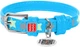 Ошейник для собак кожаный Collar WAUDOG Glamour с QR паспортом, узор "Звёздочка", светящийся/светоотражающий, XS, Ш 12 мм, Дл 19-25 см (35832) - изображение 1