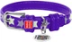 Ошейник для собак кожаный Collar WAUDOG Glamour с QR паспортом, узор "Звёздочка", светящийся/светоотражающий, XS, Ш 12 мм, Дл 19-25 см (35839) - изображение 1