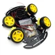 Шасі робота 4WD комплект чорна для Arduino - зображення 3