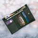 Кошелек женский кожаный Kafa RFID AE214 зеленый - изображение 11