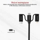 Кабель Promate PentaPower USB-C/USB-А to USB-C/microUSB/Lightning 1.2 м Black (pentapower.black) - изображение 5