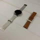 Смарт часы Microwear L13 металл + кожаный ремешок с тонометром, ЭКГ smart watch серебро - изображение 1