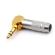 Переходник (штекер) металлический 90° под пайку 3.5 мм Jack TRS Alitek Gold/Silver (48376) - изображение 2