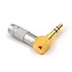 Переходник (штекер) металлический 90° под пайку 3.5 мм Jack TRS Alitek Gold/Silver (48376) - изображение 3