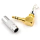 Переходник (штекер) металлический 90° под пайку 3.5 мм Jack TRS Alitek Gold/Silver (48376) - изображение 6