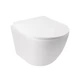 Унітаз підвісний Qtap Jay безобідковий з сідінням Slim Soft-close QT07335176W - изображение 1