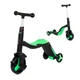 Самокат 3в1 JT 40405 Best Scooter, самокат-велобіг-велосипед, САЛАТОВИЙ, світло, 8 мелодій, колеса PU, переднє колесо d=20 см, задні d=11 см - зображення 1