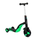 Самокат 3в1 JT 40405 Best Scooter, самокат-велобіг-велосипед, САЛАТОВИЙ, світло, 8 мелодій, колеса PU, переднє колесо d=20 см, задні d=11 см - зображення 4