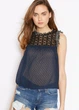 Топ Mango XS Темно-синий 63018806_ч.круж_12 - изображение 1