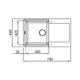 Кухонная мойка Lidz 790x495/230 WHI-01 (LIDZWHI01790495230) - изображение 2