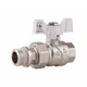Кран кульовий "Американка" SD Forte 1/2" з антипротечкою прямий SF222W15 - зображення 1