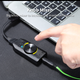 Внешняя звуковая карта USB 7.1 Channel адаптер 3.5mm для наушников и микрофона Plextone GS3 Black - изображение 5