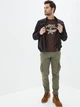 Мужская Футболка хлопковая длинная Airboss Star wings 2XL Brown (2000000001555_A) - изображение 3