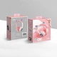 Беспроводные LED наушники с кошачьими ушками STN-28 Pink - изображение 3