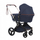 Дитяча Коляска 4в1 Shom Roberto Verino Elegance Midnight Black (Люлька + Прогулянка + Автокрісло + База) (від 0 до 3 років) Синій - зображення 3