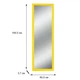 Настенное зеркало Fenster NVD-03 Желтое 164,5x60,5x3,7 - изображение 3