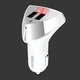Автомобільний зарядний пристрій Remax RCC-208 Aliens 2 USB LCD 18W білий - изображение 3