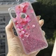 Чехол Glitter для Xiaomi Redmi Note 5 / Note 5 Pro Бампер Жидкий блеск Sakura - изображение 1