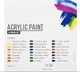 Набір акрилових фарб для малювання Yover AcryLic Paint 24 кольори в тубах по 12 мл. - зображення 2