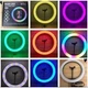 Кольцевая селфи лампа цветная 45 см 16 цветов RGB LED SOFT RING LIGHT MJ45 - изображение 6