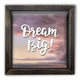 Дерев'яна яна копілка (скарбничка) 20 20 см "Dream big" хмари над морем, коричнева вінтажна - зображення 1