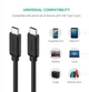 Кабель синхронизации Ugreen US286 Type-C - Type-C 3A Cable 1 м Black (UGR-50997) - изображение 3