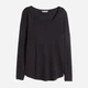 Лонгслив длинный женский H&M 0230027_02 XS Черный (LD2000000816104_2000000068916_KAY2000000816104_KZ2000000816104) - изображение 3