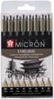 Набір лінерів Sakura Pigma Micron чорні 8 шт (8712079459536) - зображення 1